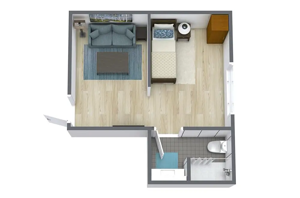 Private Studio with One Bath Private Studio with One Bath